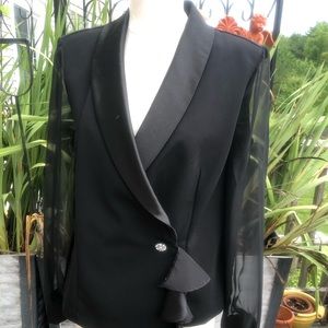 90’s black dressy blouse